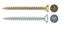 Саморез универсальный желтый/белый цинк