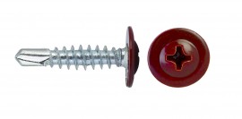 Саморез с пресс-шайбой со сверлом окрашенный RAL